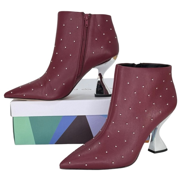 Katy Perry The Laterr Cranberry Faux Leather Womens Booties Size 10M